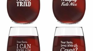 santa wine glasses